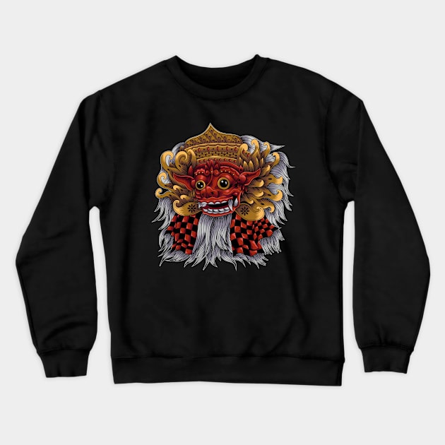 Balinese Mask Crewneck Sweatshirt by KINNFUL